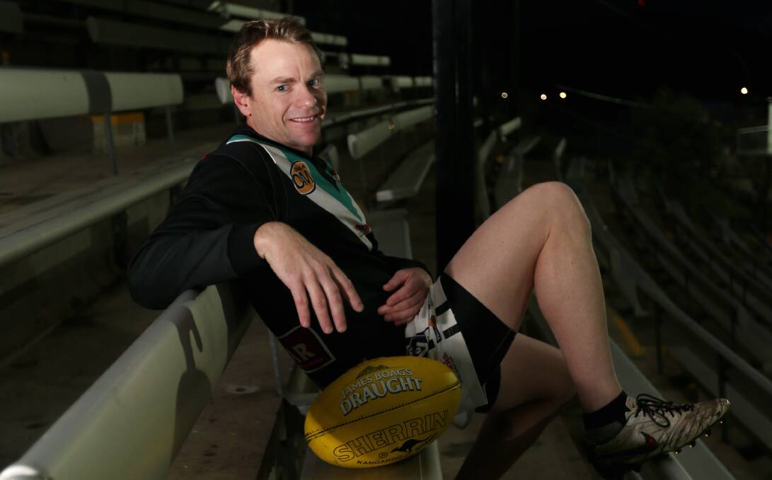 FEET UP: Lavington veteran John Hunt will play his 350th game on Saturday against Wodonga Raiders. Picture: JAMES WILTSHIRE