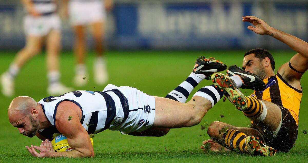 ON THE RADAR: Former Geelong champion Paul Chapman is considering a move to the O and M next season, but it does appear unlikely. Picture: GETTY IMAGES