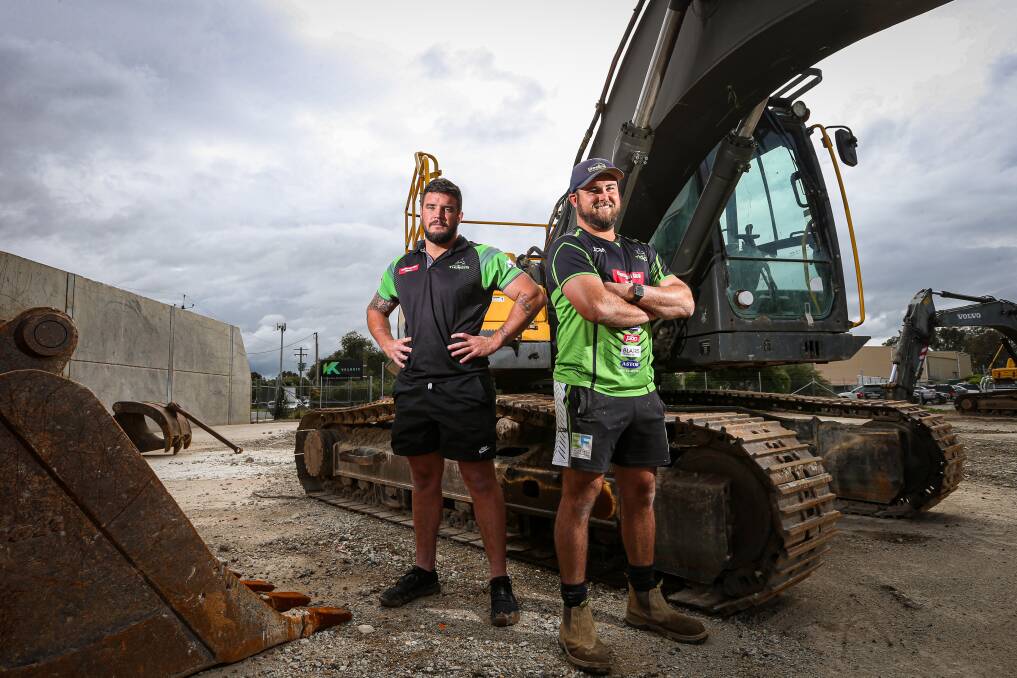 Albury Thunder assistant coach Jon Huggett (left) and head coach Robbie Byatt have some big plans for lifting the club back into finals. Picture: JAMES WILTSHIRE