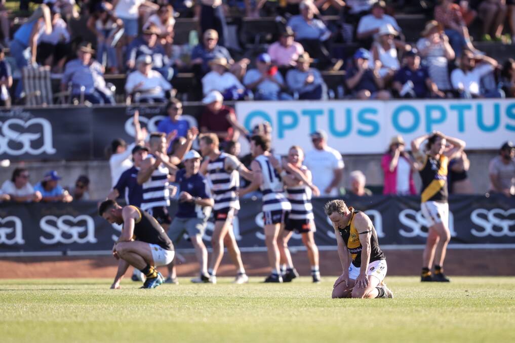 The highs and lows of a riveting O and M season is reflected at the final siren in the grand final. Picture by James Wiltshire