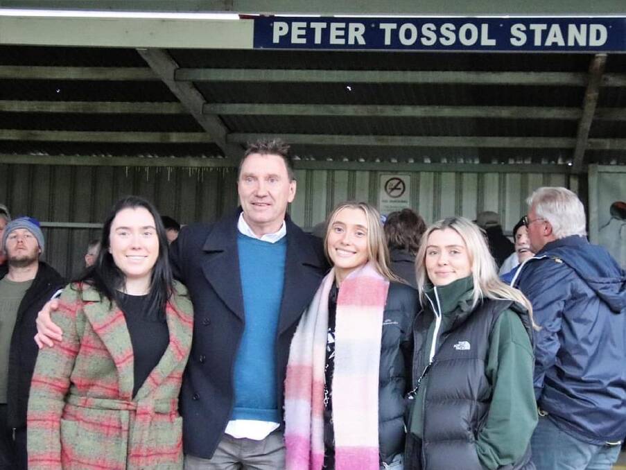 Peter Tossol holds a special place at Corowa-Rutherglen with his daughters Kristy (left), Grace and Sarah joining him last year for an unveiling.