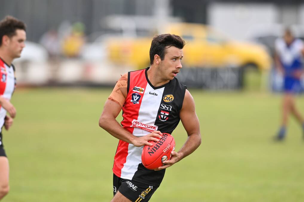 Declan Bren started the season in style, finshing in the Saints' best three in the first three games. He played 10 matches and kicked 20 goals in his first season out of under 18s.