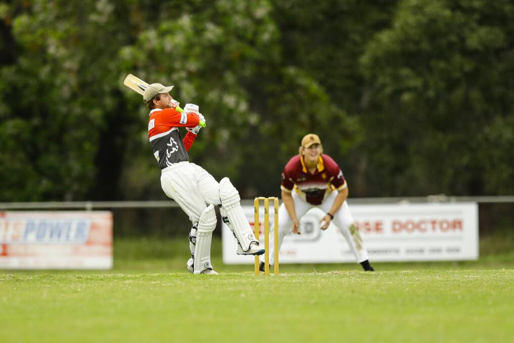 Darcy I'Anson hits one of two sixes and 16 boundaries during Brock-Burrum's thumping win against Culcairn on Saturday. The former provincial player finished unbeaten on 102. Picture by Ash Smith