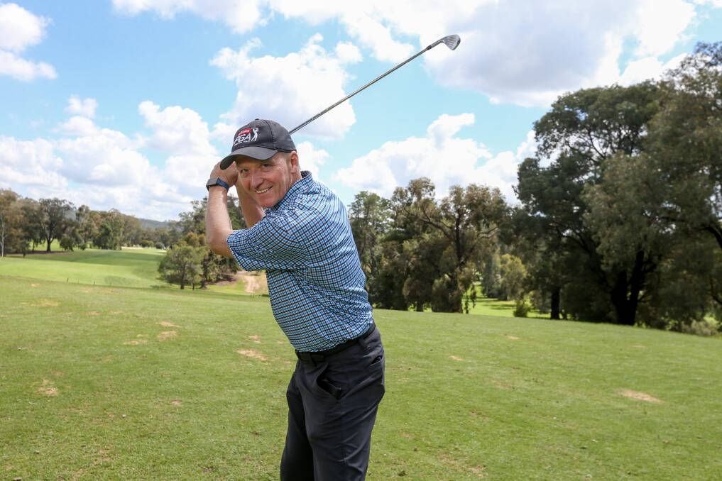 WELCOME BACK: Anthony Hunter is back coaching golf. He's been playing seriously in recent years, but after a stint away with employment, the former Tour member is teaching at Albury. Picture: TARA TREWHELLA