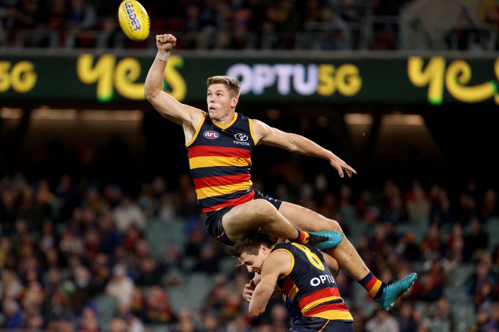Adelaide's Nick Murray has played 29 games in his two season in the AFL, regularly marking the opposition's gun forwards. Picture by Getty Images
