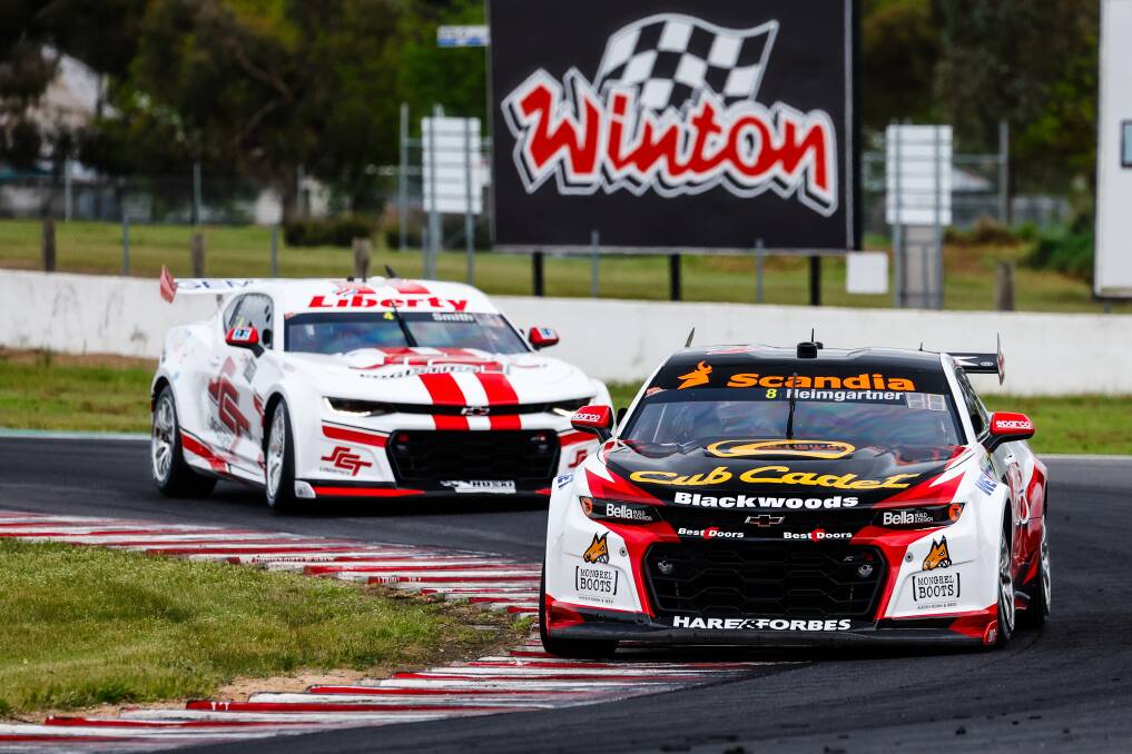 Brad Jones Racing's Andre Heimgartner (front) during a testing session at Winton last week. Picture by Tim Farrah