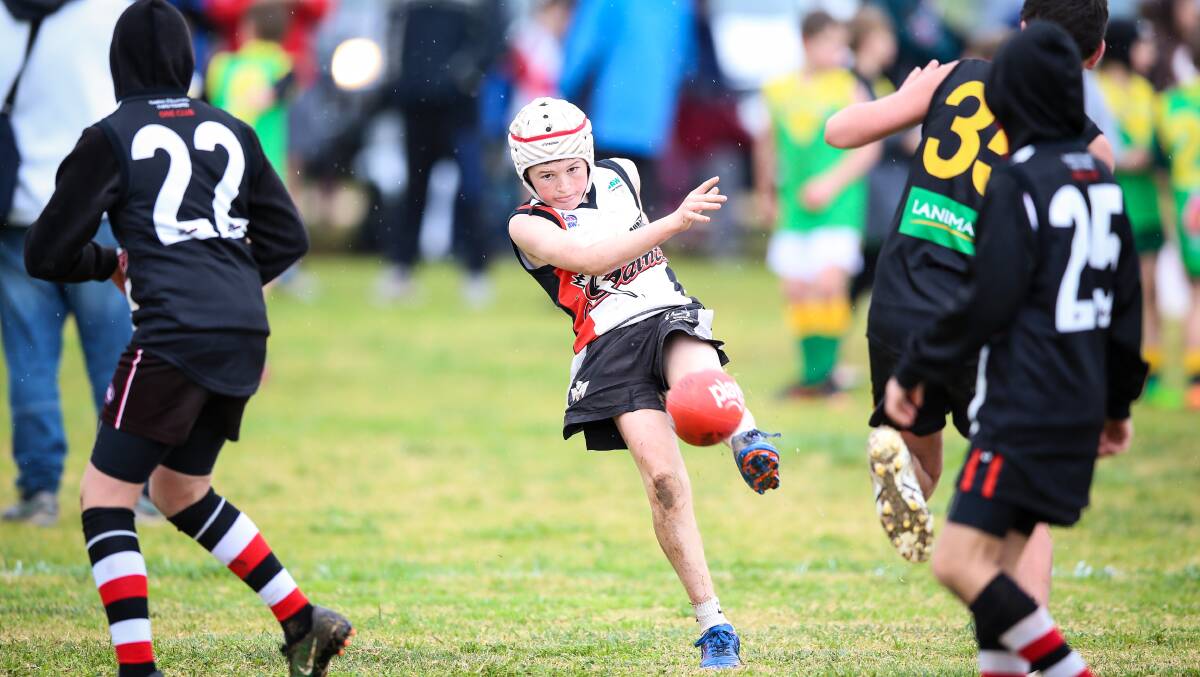 Max Tallent in an under-12s match back in 2017.