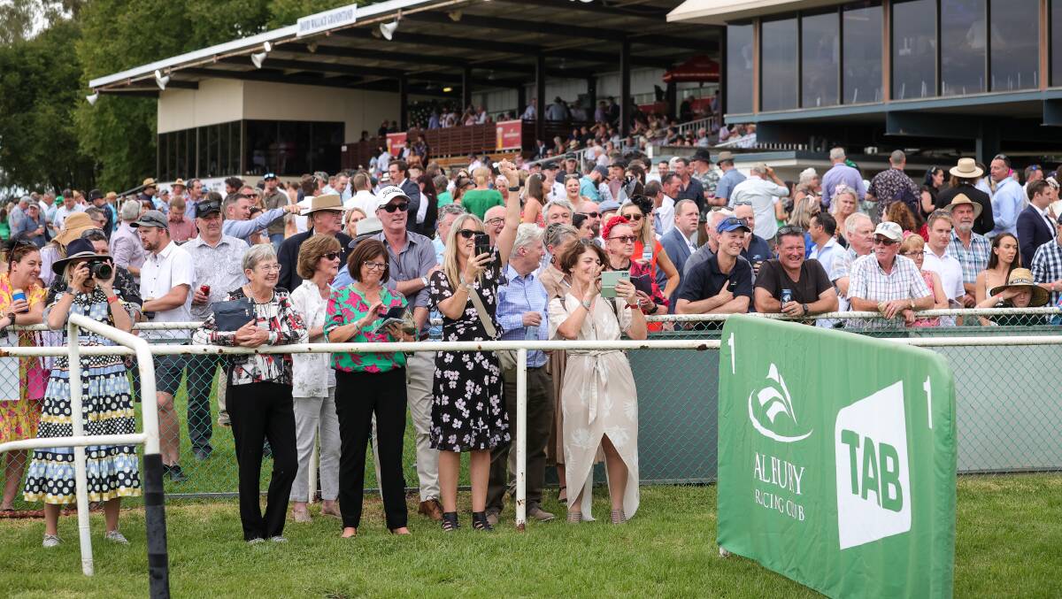 Some of the Albury Gold Cup day crowd.