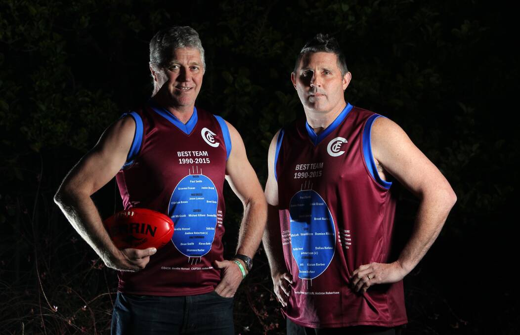 Andrew Robertson (right) is a dual Culcairn premiership player and triple best and fairest winner. File picture