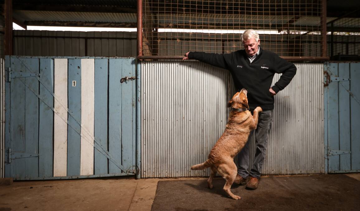 Duryea with his pet dog Bobbi. Picture by James Wiltshire