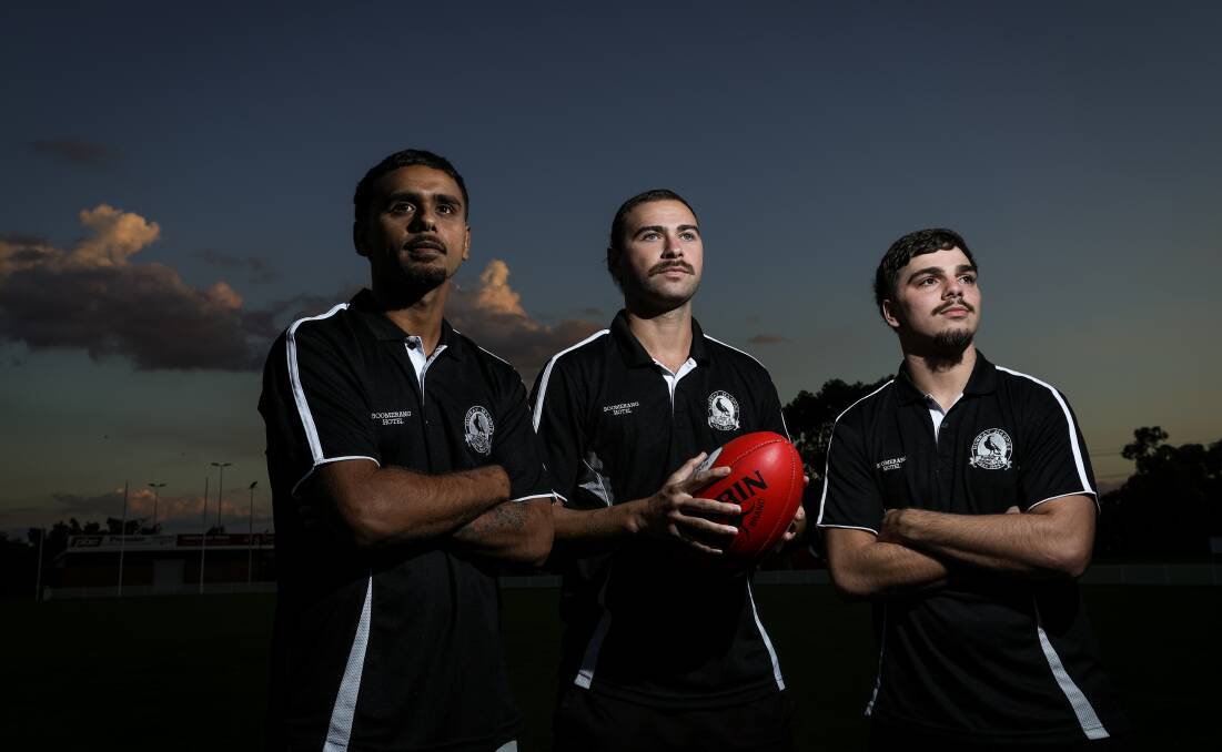 Murray Magpie recruits Michael Mummery, Dylan Dos Santos and Colin Wilson-Perkins are set to play against Henty on the weekend. Picture by James Wiltshire