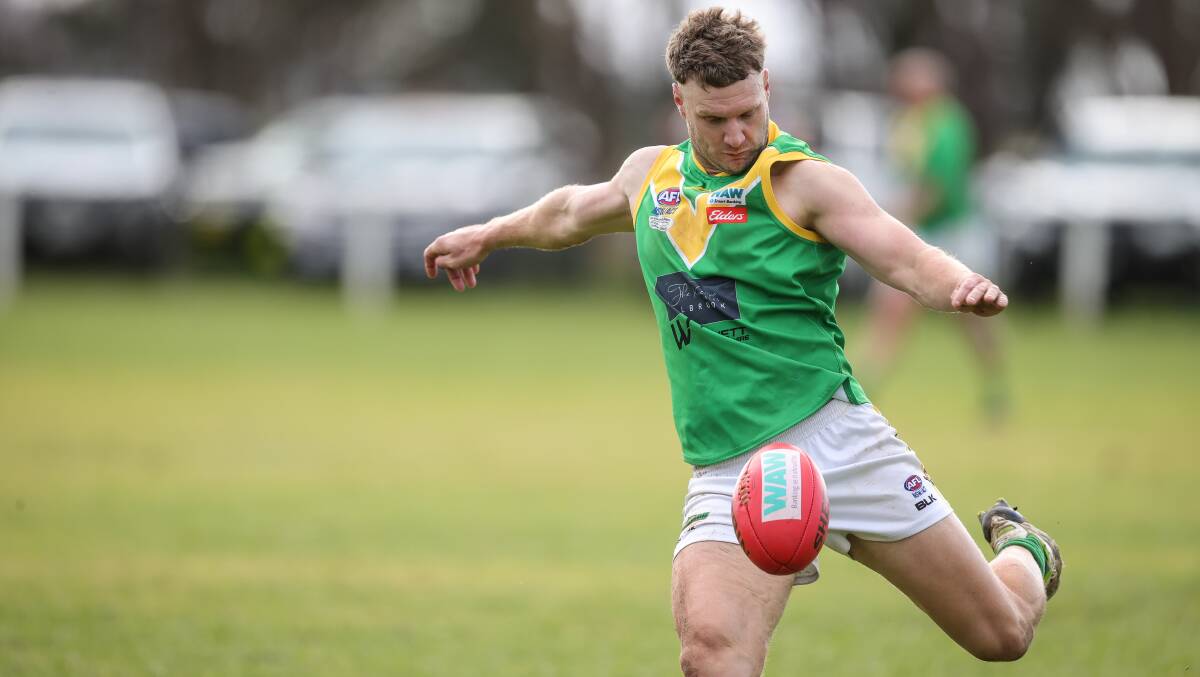 Luke Gestier faces a race against time to be back fit and firing ahead of the finals series with a severe hamstring injury. Gestier won the league goalkicking title last year.
