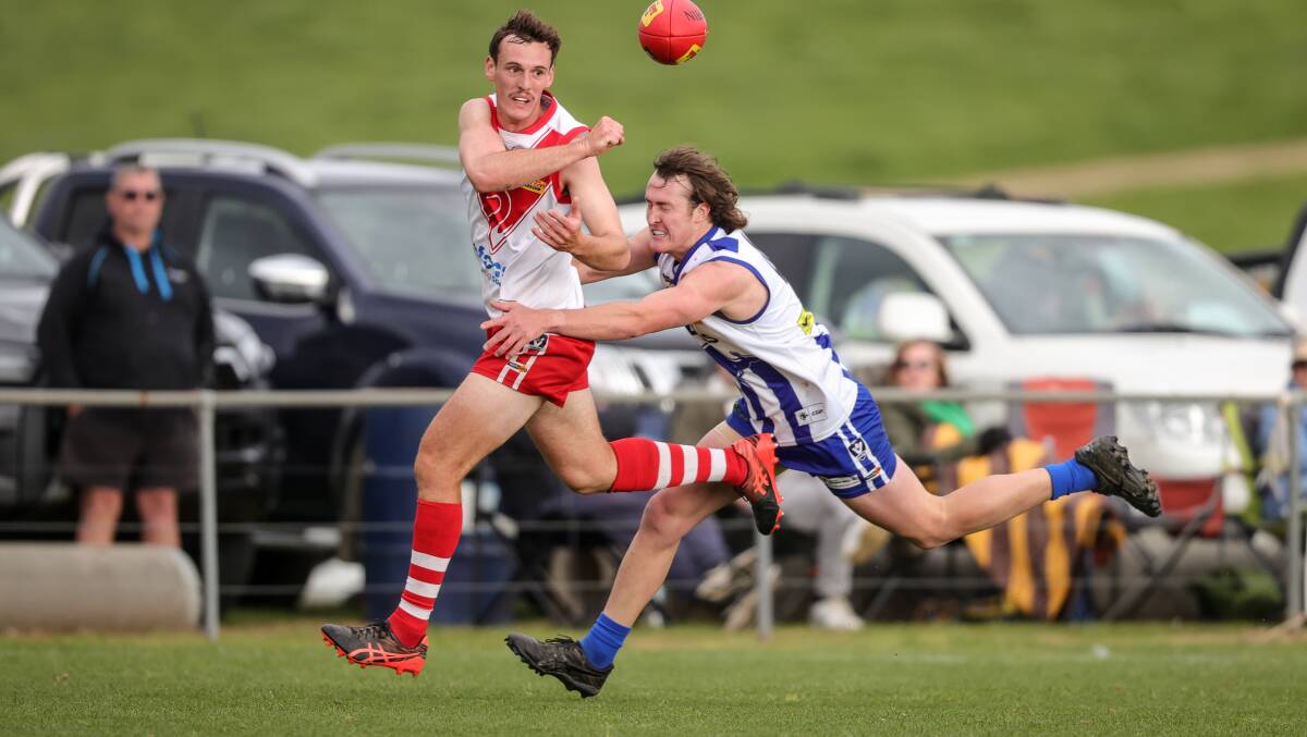 Swans big man Kyle Magee had a terrific battle with Roos defender Logan Martin.