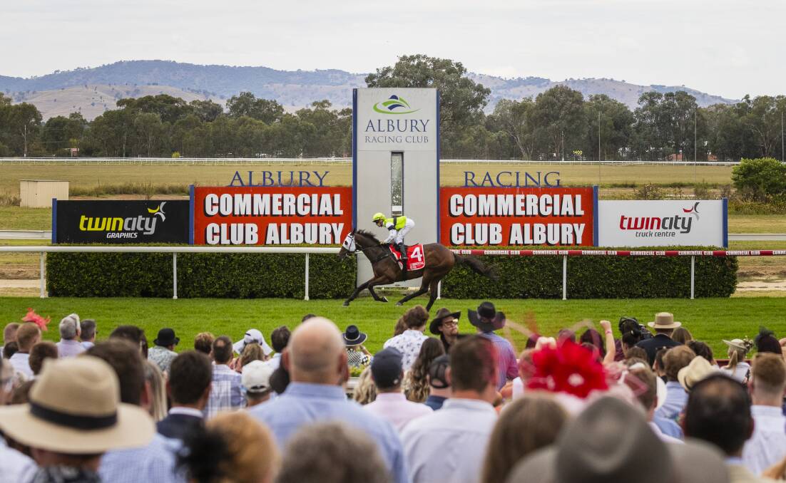 An official crowd of 11,052 watched the Rob Hickmott-trained Beltoro win the Albury Gold Cup last Friday. It was the biggest crowd since Steve Hetherton was appointed chief executive officer in 2018. Picture by Ash Smith