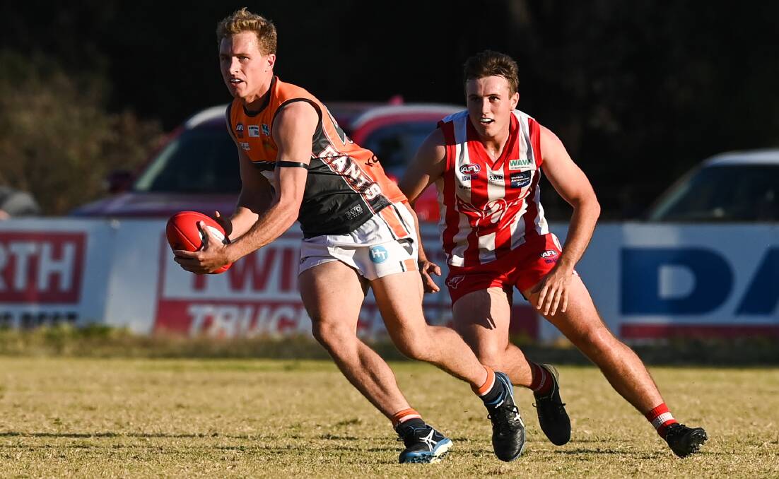 Joel Merkel has switched roles this season and has been playing as a key defender for the Giants.