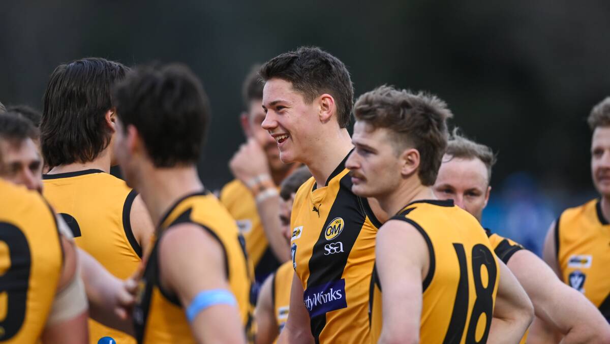 Albury players were all smiles after their big win over Wangaratta. PIcture by Mark Jesser