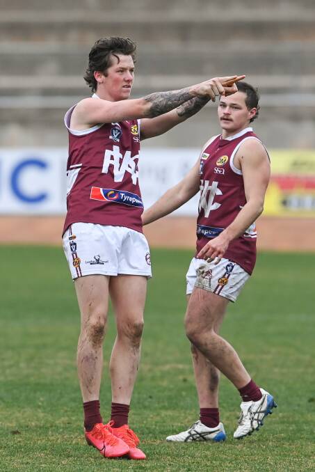 Redcliffe loves nothing more than to celebrate kicking a goal.