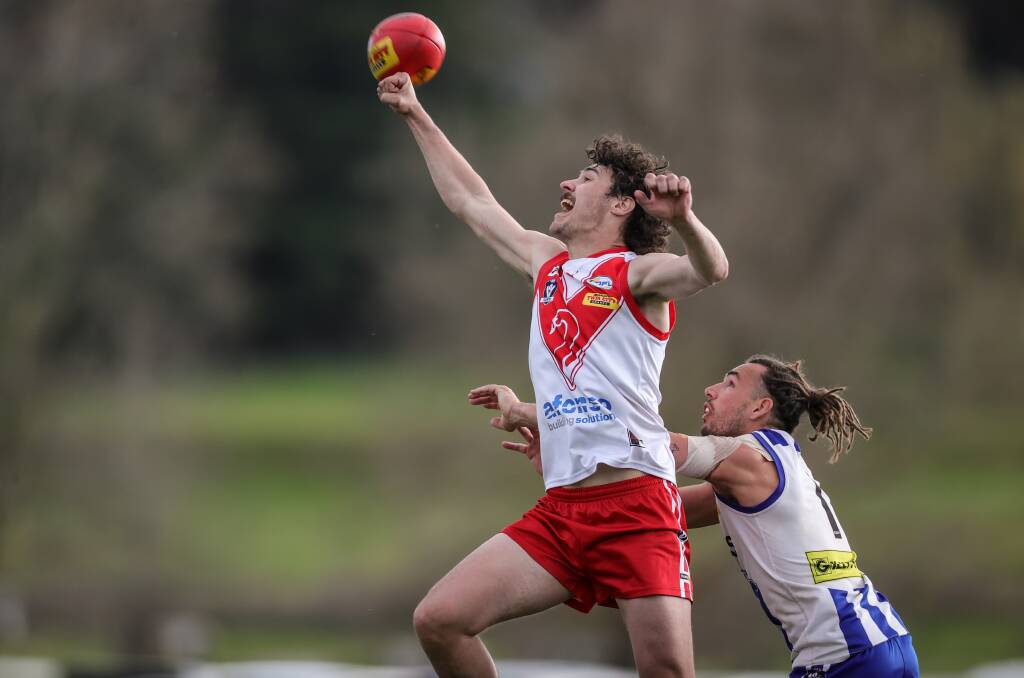 Young Swans defender Fin Lappin is set to face the tribunal during the week after an incident with Yackandandah skipper Ben McIntosh. Pictures by James Wiltshire