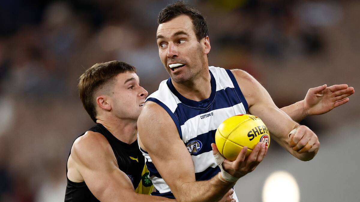 Jonathon Ceglar has played 11-matches with Geelong after joining the club last year. Picture by Getty Images