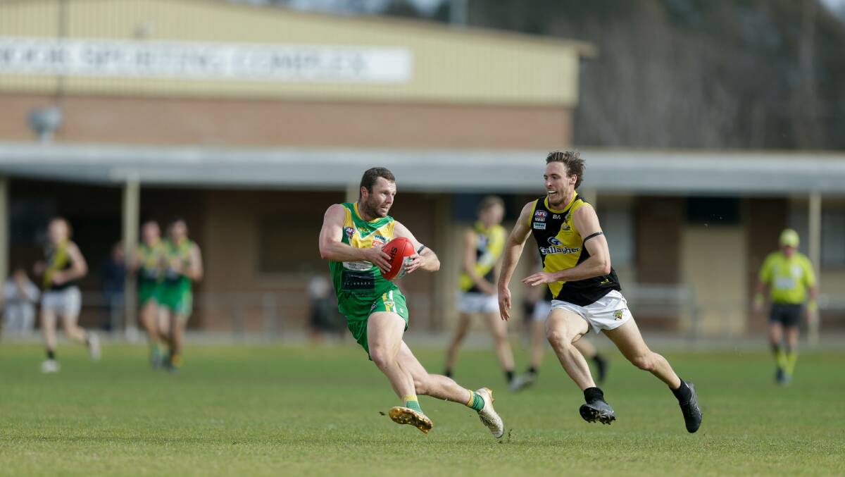 Andrew Mackinlay was the most damaging forward on the ground with five goals. Picture by Tara Trewhella