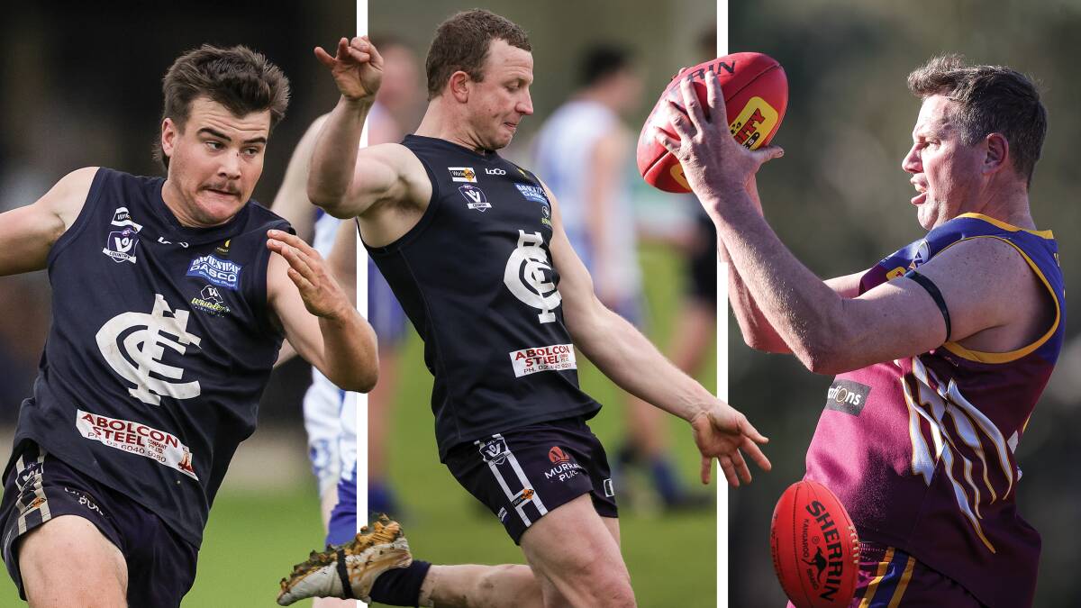 Darcy McKimmie (left), Nick Brockley (centre) and Chris Willis (right) all joined the Upper Murray league before the clearance deadline.