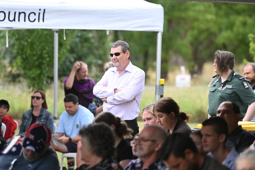 Greater Hume Council engineering director Greg Blackie at the council's 2024 Australia Day celebrations at Wymah. Picture by Mark Jesser