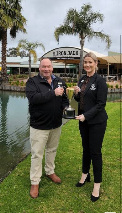 General manager of Howlong Golf Resort Shaun Whitechurch and operations manager Alannah Cusack are excited to welcome the Melbourne Cup to the club on Saturday.