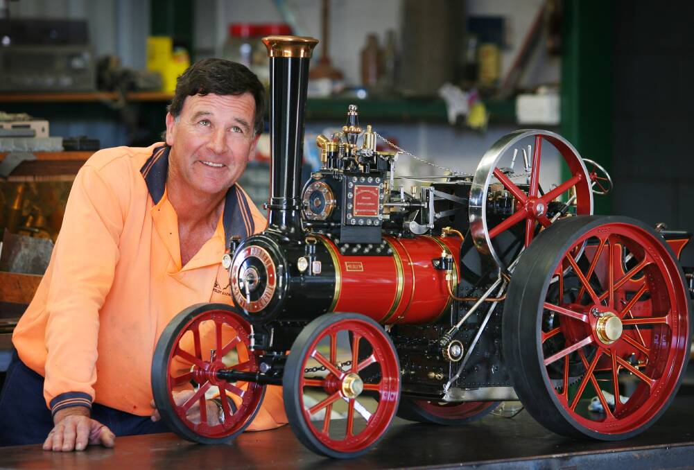 Glenn Roennfeldt in 2006 after completing his first Burrell traction engine.