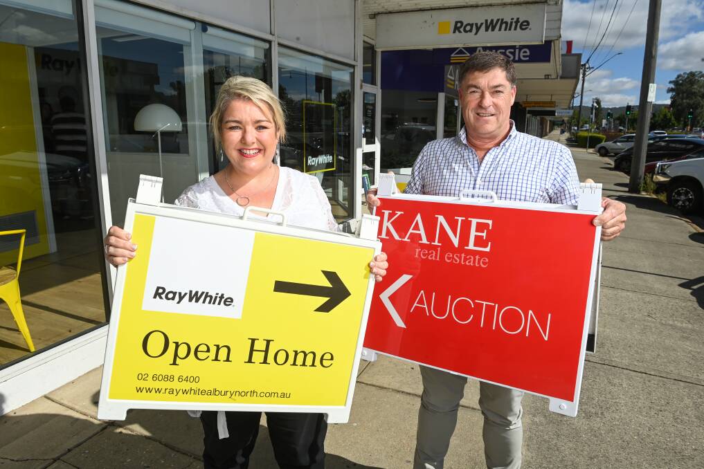 Ray White Albury North managing director Andrea Lever is excited to welcome Andrew Kane and his staff from Kane Real Estate to her business. Picture by Mark Jesser