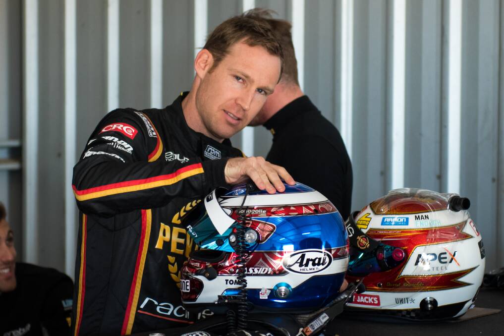 ALL SET: David Reynolds prepared for the opening round of the Supercars season at Adelaide with a test session at Winton Motor Raceway. Picture: TIM FARRAH