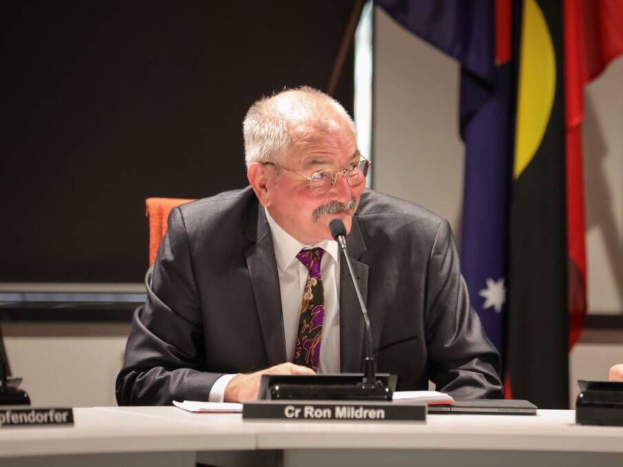 Wodonga mayor Ron Mildren spoke in support of a 2 per cent rate rise that was adopted as part of the city's 2023-24 budget on Monday, June 26. 