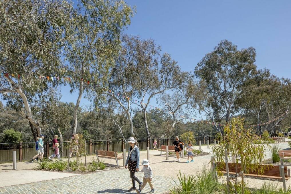 The Albury riverside precinct, near Hovell Tree Park, has been a popular gathering place since it opened midway through 2023. Picture supplied