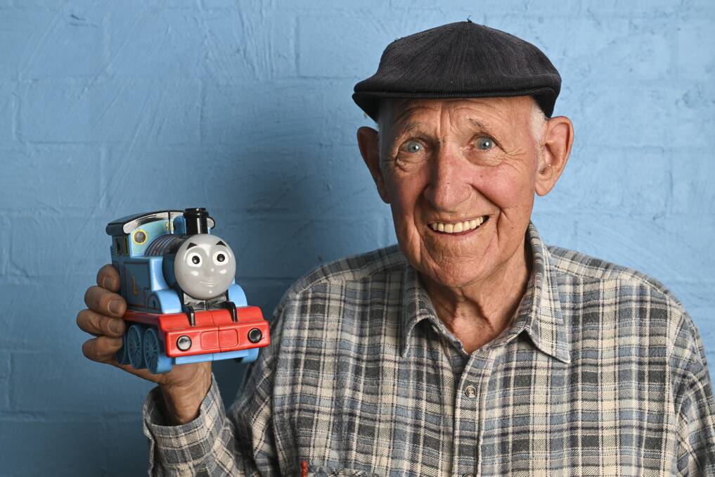 Model train collector Kevin Daniel says his long-running Thomas the Tank Engine display at the Murray Railway Modellers annual train show has proven popular with people of all ages. Picture by Mark Jesser