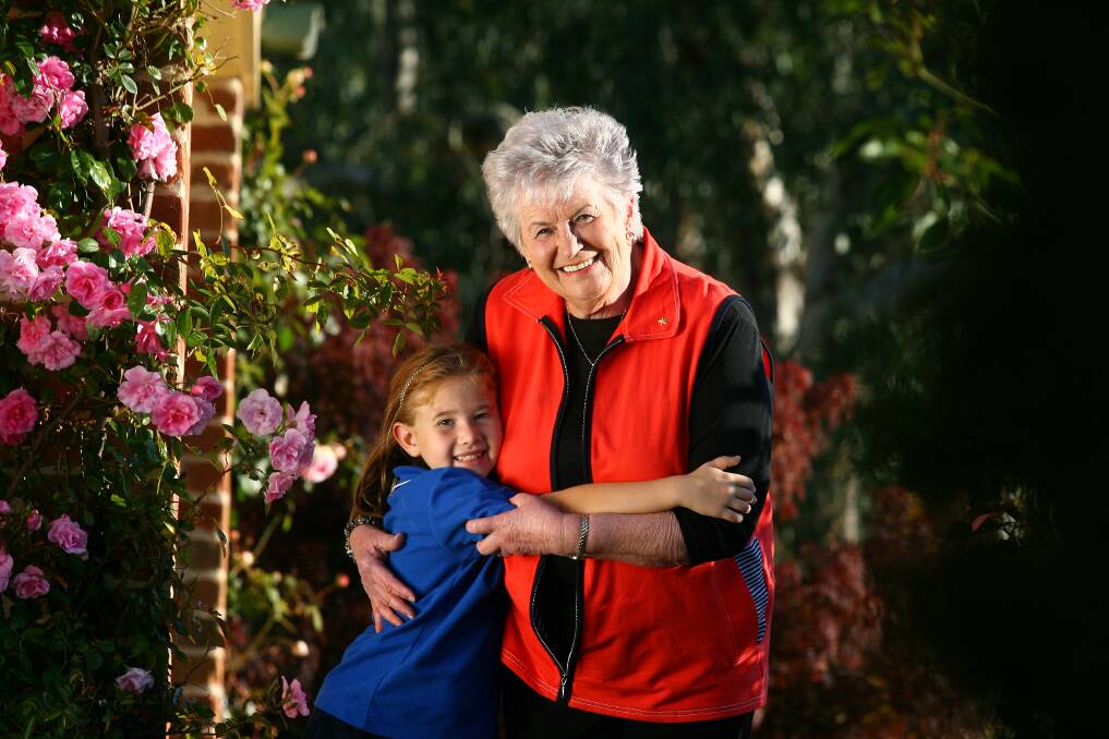 Myrtleford grandmother Isobel Fulton after donating her kidney to granddaughter Sophie McKerral in 2010. File picture