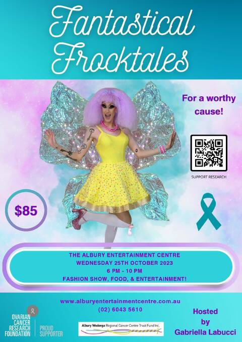 Drag queen Gabriella Labucci will host Fantastical Frocktales for Frocktober at Albury Entertainment Centre on Wednesday, October 25. Picture supplied