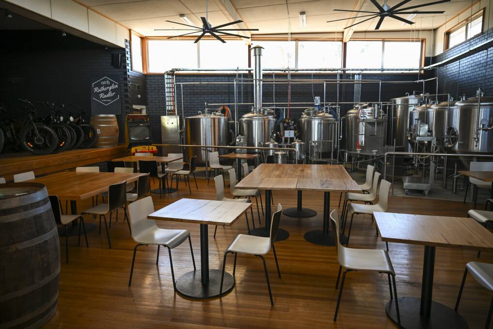 Part of the brewing room can cater for diners at the Convent Brewery. Picture by Mark Jesser