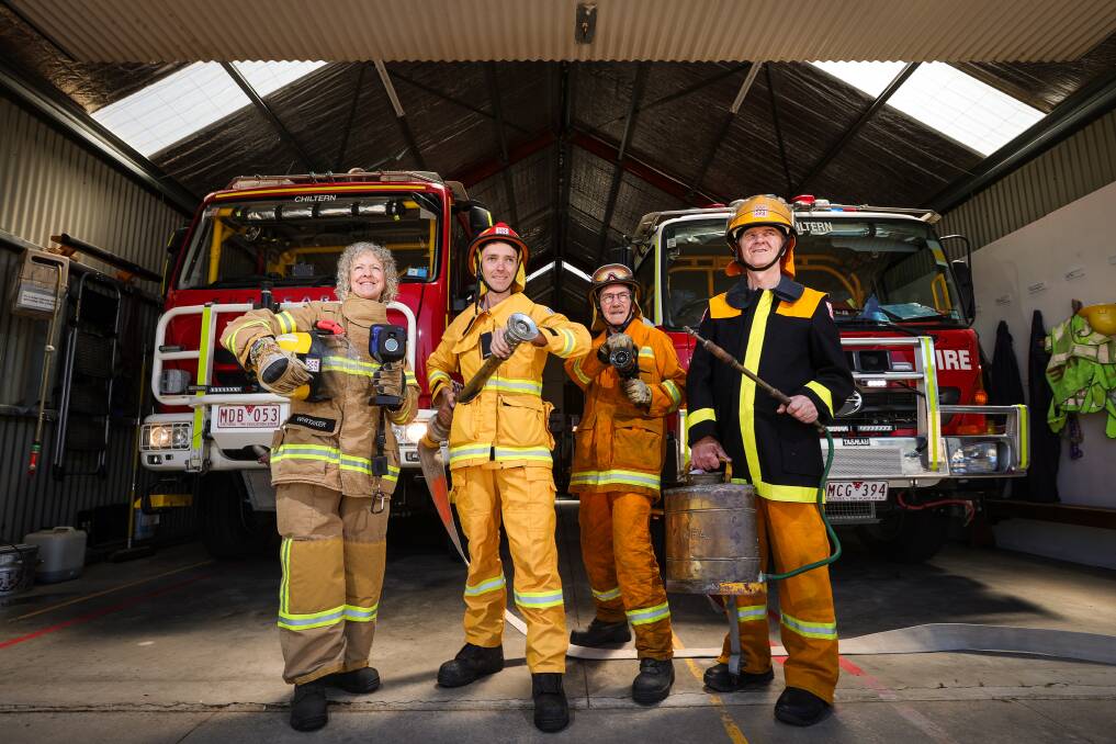Chiltern Fire Brigade's Marelle Whitaker, captain Shannon Beacom, Ian Trewhella and Ian Whitaker are excited for the 150th anniversary event on Saturday, November 18. Picture by James Wiltshire