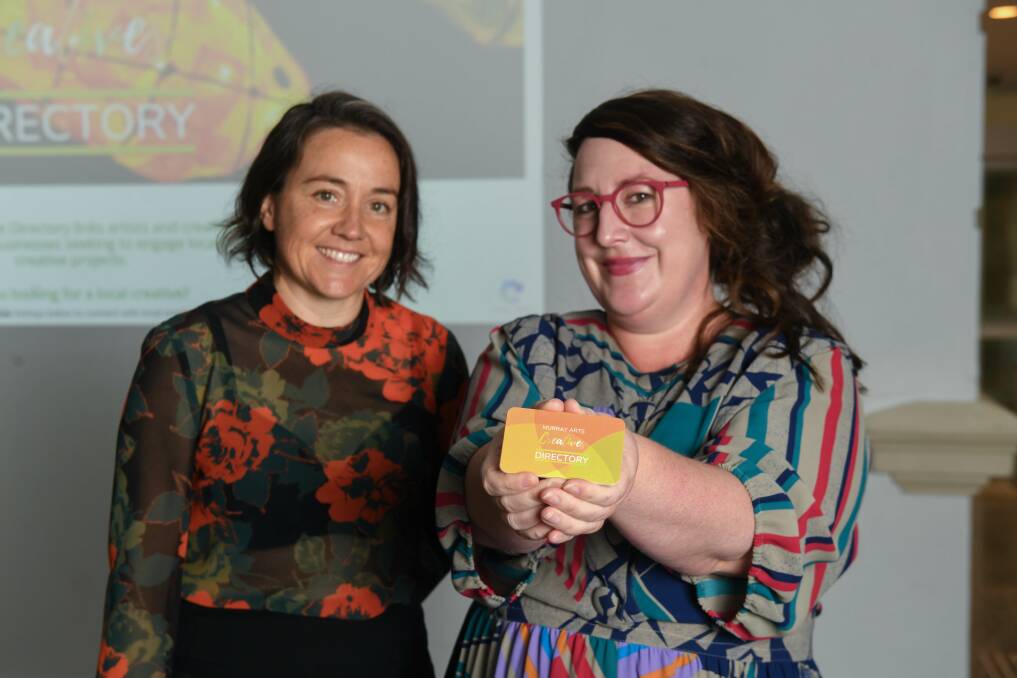 MAMA engagement manager Annie Falcke and executive director of Murray Arts Alyce Fisher are excited for the launch of the Creatives Directory. Picture by Tara Trewhella