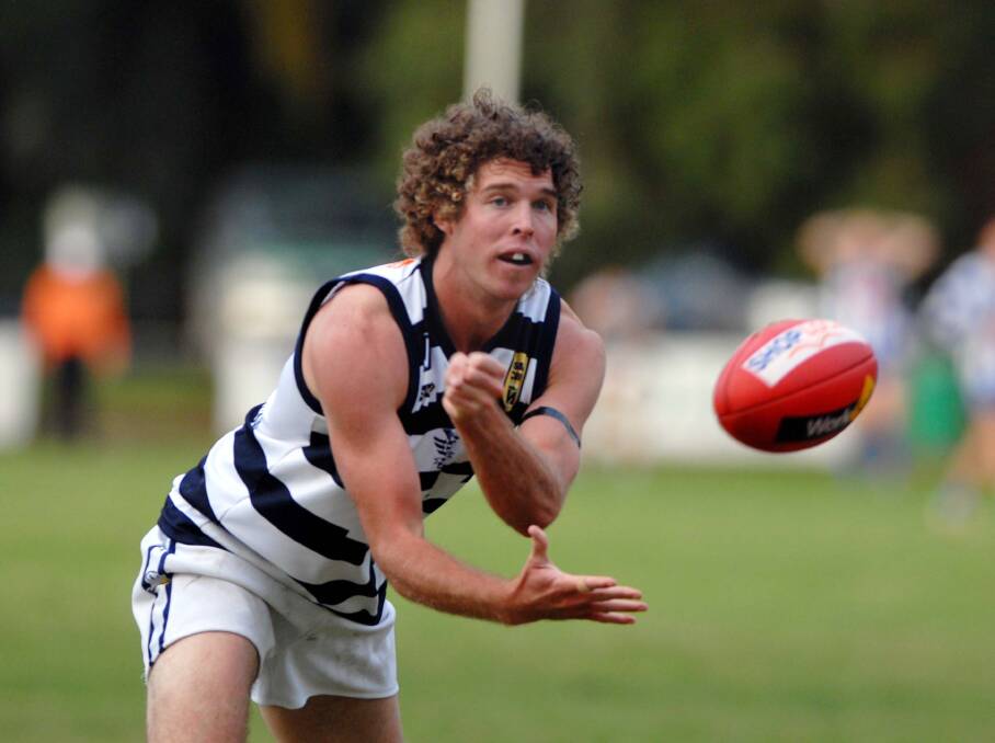 EARLY SUCCESS: Scott Oswald played in Yarrawonga's 2006 premiership against Myrtleford early in his career at the Pigeons, but missed the 2012 and 2013 flags.