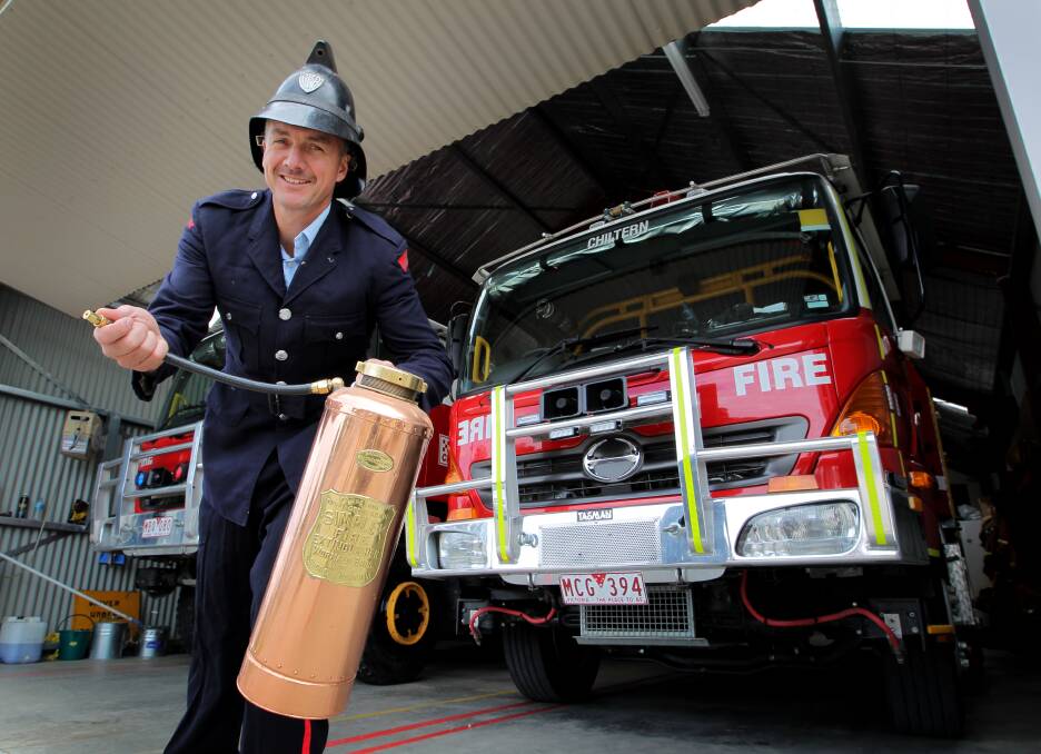 Former Chiltern CFA captain Gary Richardson celebrating the 140th anniversary of the brigade in 2013. File picture
