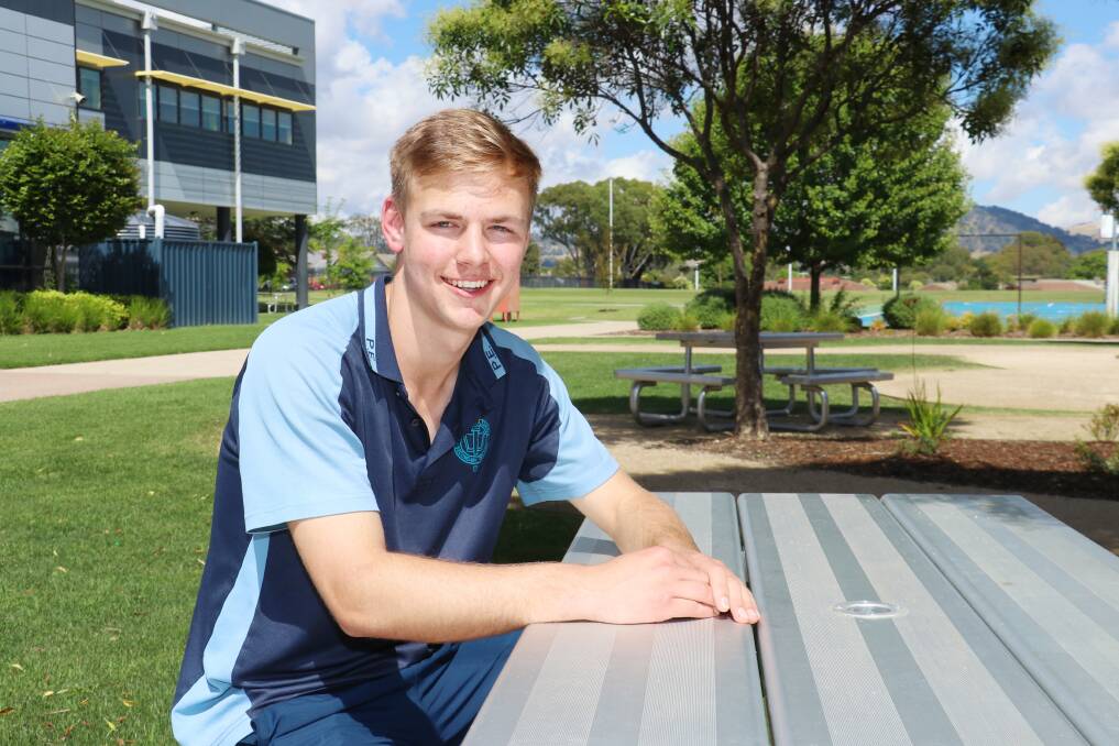 HARD WORKER: Michael Grohmann was delighted to top the ATAR rankings for 2021 at Wodonga Senior Secondary College with a score above 90. Picture: WSSC