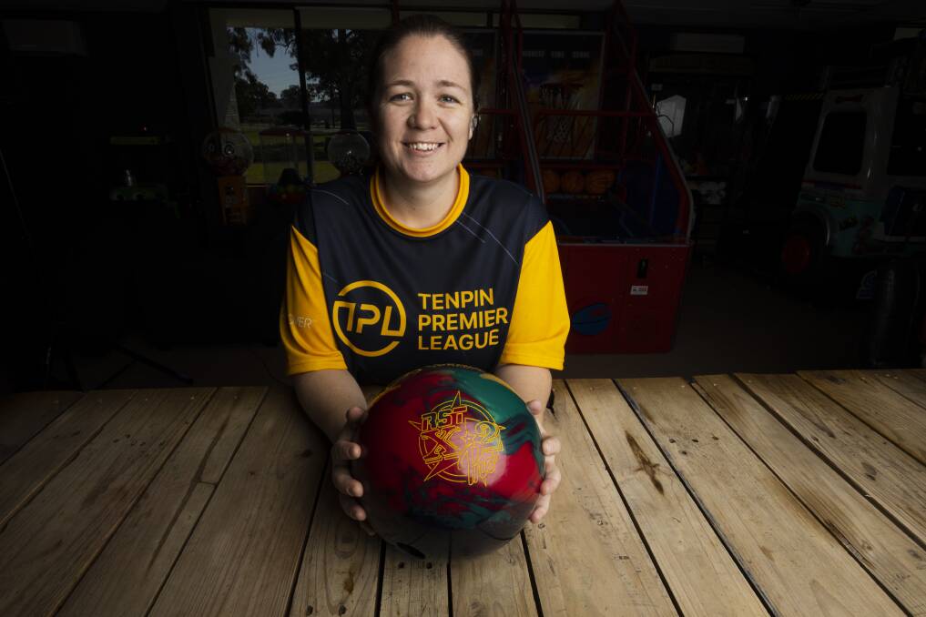 Melbourne's Bec Whiting is a tenpin bowling world champion, but she knows there's still a lot of work to do to change people's perceptions of the sport. She contested the Tenpin Premier League in Wodonga. Picture by Ash Smith