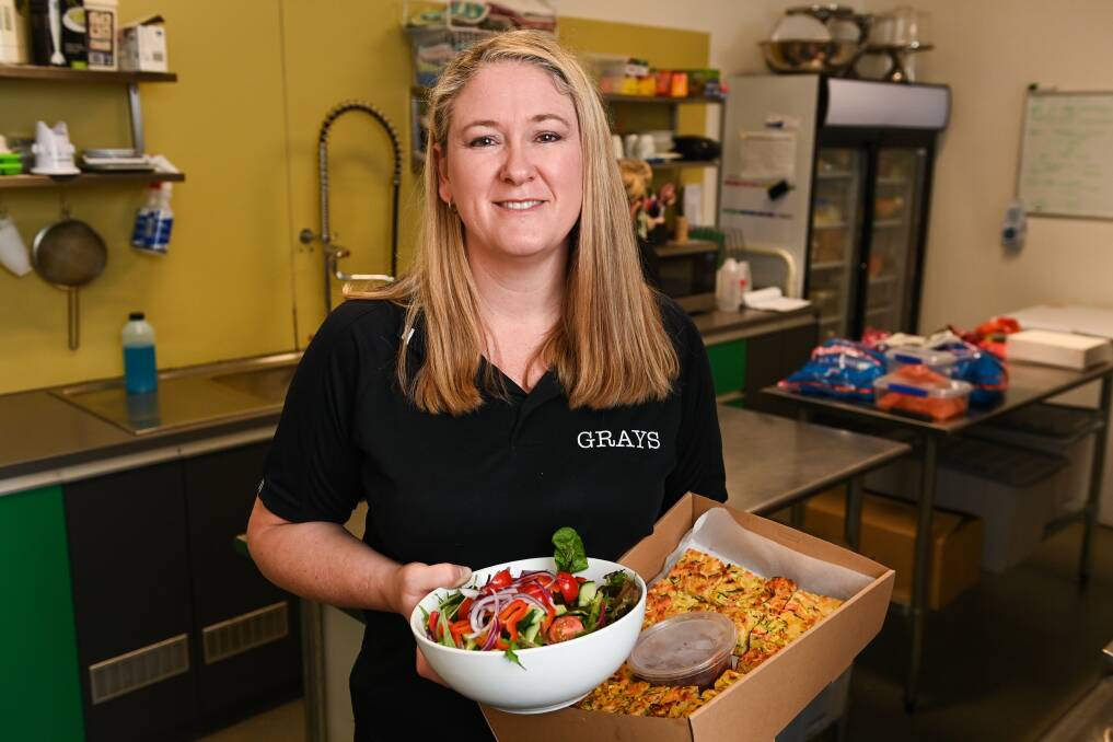 Wodonga caterer Leah Gray has been busy preparing meals as part of her Easter menu through online platform Cookaborough. Picture by Mark Jesser