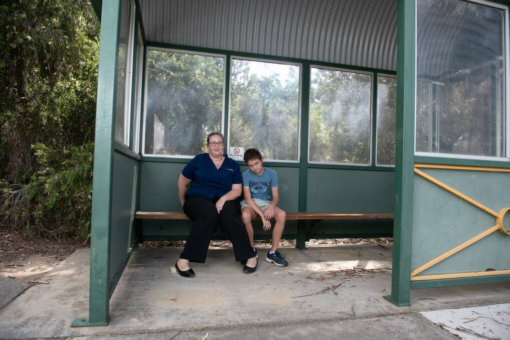 Baranduda's Christine Barnett, with son Lachlan, 12, hopes a solution will be found for eligible students without a guaranteed seat on the school bus for 2024. Picture by Tara Trewhella