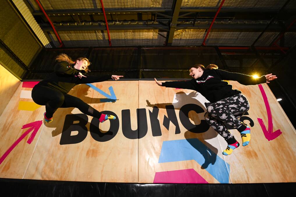 BOUNCE Wodonga hosts Bree Petrie and Hannah Pike are excited about the prospect of a North East owner taking over the Border site as the play centre business continues to rapidly grow. Picture by Mark Jesser
