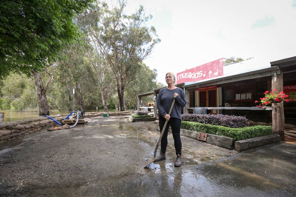 Musikids owner Kathryn Pyle will be unable to use the building for weeks after flooding at Gateway Village on Sunday. Pictures by James Wiltshire