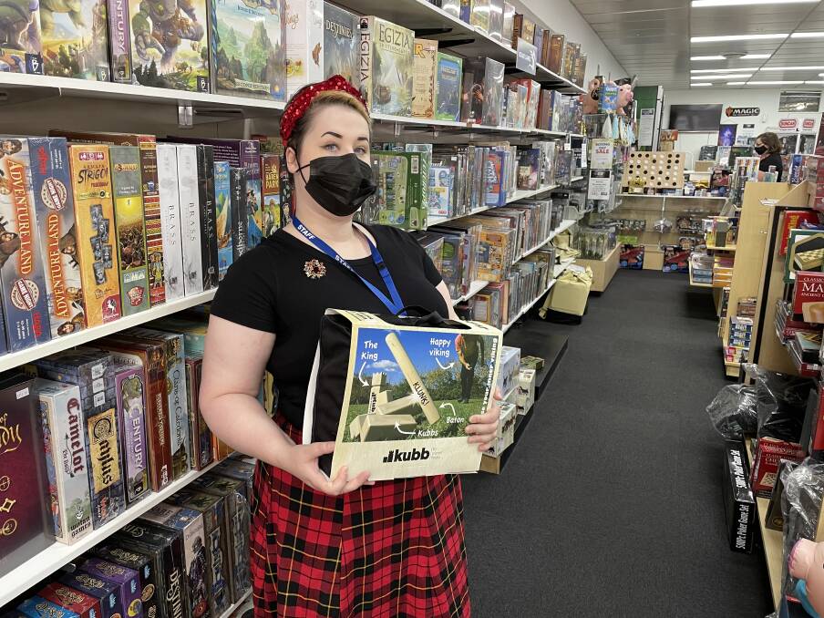 POPULAR CHOICE: Good Games Albury store manager Laura Uniacke said outdoor and larger group games were purchased by several Boxing Day shoppers.