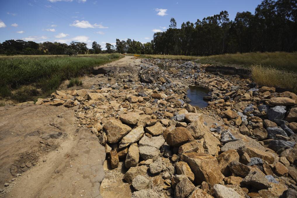 Wodonga Council is set to begin work on reinstating Leneva's Frederic Street Road by the middle of January after it was damaged by flooding. Picture by Ash Smith