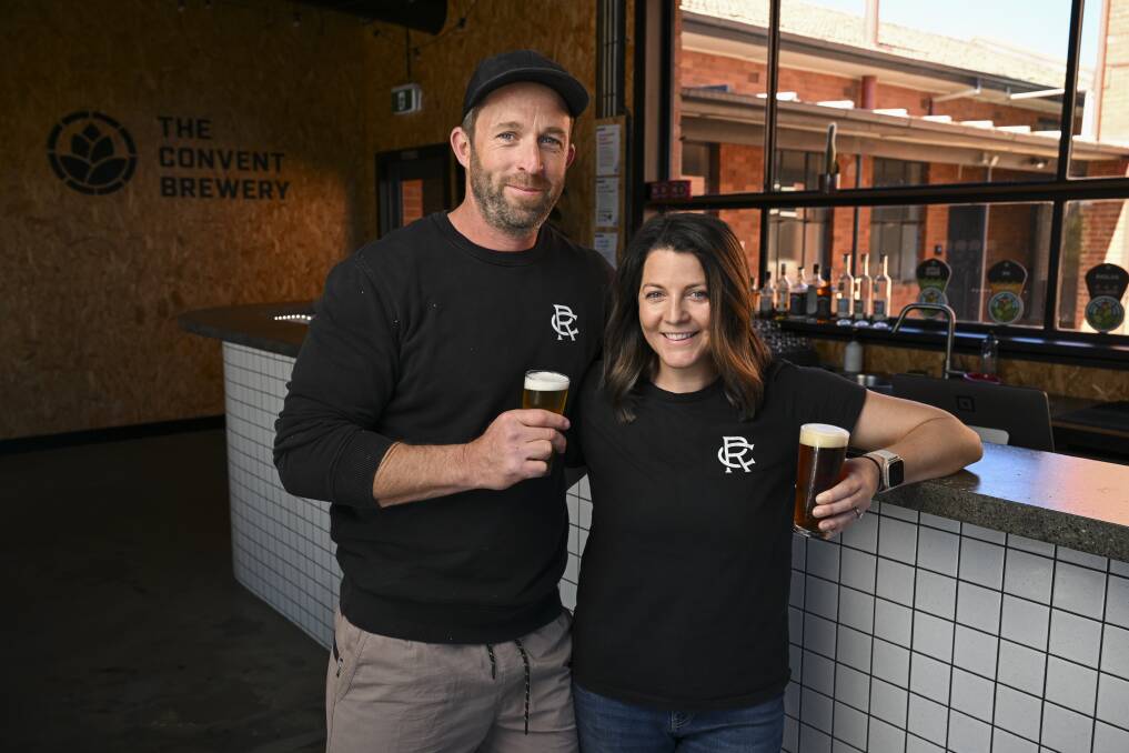 Rutherglen Convent owners Ben Kennedy and Gina Di Stefano are excited to have a venue attached to their accommodation after recently opening the Convent Brewery. Picture by Mark Jesser