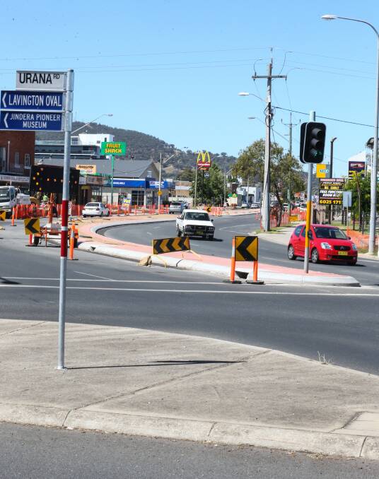DEADLINE MISS: A much-anticipated upgrade to Wagga Road in Lavington will not be finished before Christmas, and will stretch into the new year. Picture: JAMES WILTSHIRE